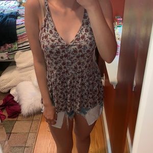 American Eagle Floral Tank Top